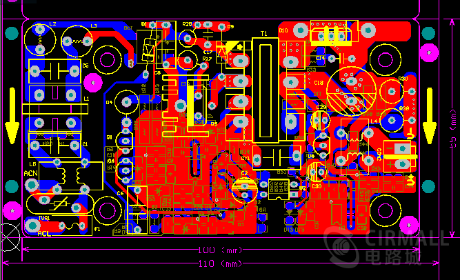 12V、15W开关电源设计原理图PCB设计
